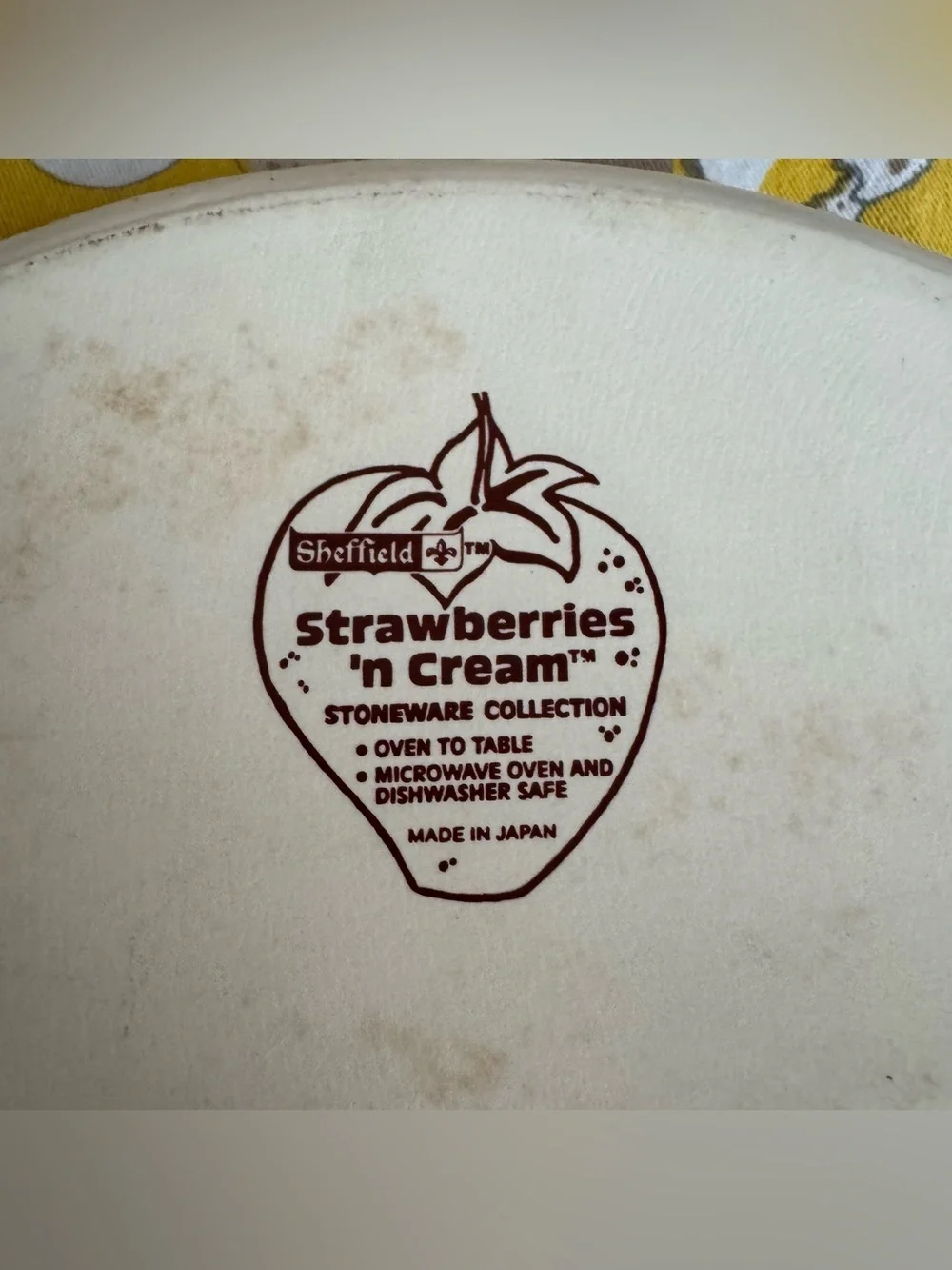 Vintage Sheffield Strawberries ‘n Cream lug handle baking dish